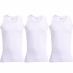 ٣ فانلات حمالات قطن صافي قابل للتهويه