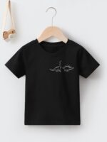 تيشرت اطفال مطبوع - اسود