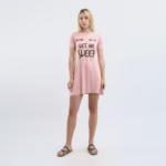 ⁦نايت شيرت قطن نص كم استريتش بطبعه -كشمير⁩ - الصورة ⁦2⁩