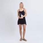 كاش مايو قصير من القطن حماله رفيعه -مطبوع-كحلي