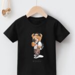 تيشرت اطفال مطبوع - اسود