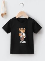 تيشرت اطفال مطبوع - اسود