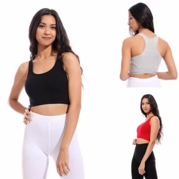 ⁦٣ برا حريمي غير مبطنه قطن استريتش تغطيه كامله⁩ - الصورة ⁦1⁩