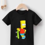 تيشرت اطفال مطبوع - اسود