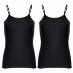 2 توب حماله رفيعه قطن استريتش -اسود