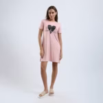 نايت شيرت قطن نص كم استريتش بطبعه -كشمير