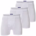 مجموعة من (3) شورت 100% قطن - أبيض