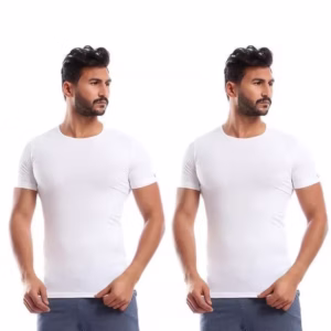 فانله قطونيل نص كم رقبه مستديره ابيض2