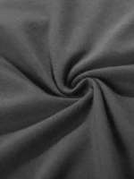 ⁦تيشرت رجالي نص كم حوض قطن - رصاصي غامق⁩ - الصورة ⁦4⁩