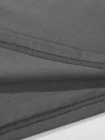 ⁦تيشرت رجالي نص كم حوض قطن - رصاصي غامق⁩ - الصورة ⁦3⁩