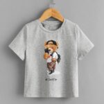 تيشرت اطفال مطبوع - رصاصي