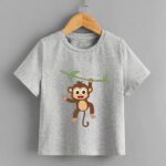 تيشرت اطفال مطبوع - رصاصي