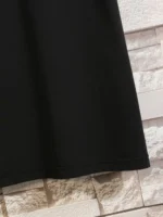 ⁦تيشرت رجالي نص كم حوض قطن  - اسود⁩ - الصورة ⁦3⁩