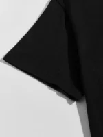 ⁦تيشرت رجالي نص كم حوض قطن  - اسود⁩ - الصورة ⁦6⁩