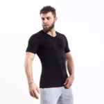 ⁦٣ نص كم رقبه علي شكل سبعه قطن استريتش رجالي⁩ - الصورة ⁦5⁩