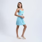 ⁦كاش مايو قصير من القطن حماله رفيعه -مطبوع-بيبي بلو⁩ - الصورة ⁦3⁩