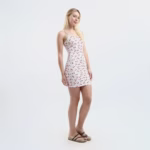 ⁦كاش مايو قصير من القطن حماله رفيعه -ابيض مطبوع⁩ - الصورة ⁦3⁩