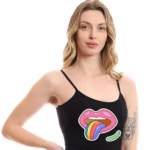 ⁦نايت شيرت قطن استريتش مطبوع - اسود⁩ - الصورة ⁦3⁩