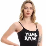 ⁦نايت شيرت قطن استريتش مطبوع - اسود⁩ - الصورة ⁦3⁩