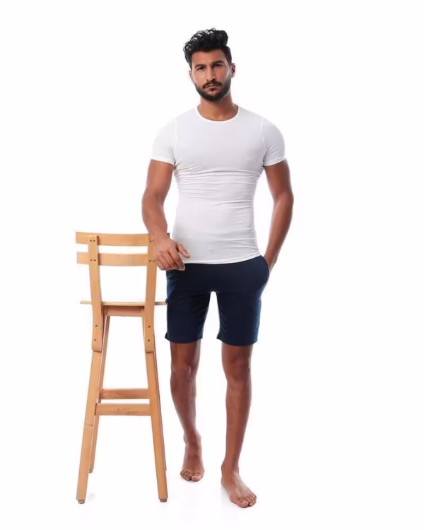 ⁦Mesery  2 نص كم رقبه دائريه قطن استريتش رجالي⁩ - الصورة ⁦5⁩