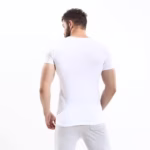 ⁦نصف كم ممشط 100% قطن صافي - ابيض⁩ - الصورة ⁦3⁩