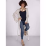 ⁦2 توب حماله رفيعه قطن استريتش -اسود⁩ - الصورة ⁦4⁩