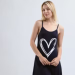 ⁦كاش مايو قصير من القطن حماله رفيعه -مطبوع-كحلي⁩ - الصورة ⁦5⁩