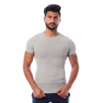 ⁦نص كم حوض رصاصي قطن استريتش رجالي⁩ - الصورة ⁦2⁩