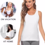 توب حريمي عريض مع حمالة صدر داخليه-ابيض