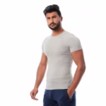 ⁦نص كم حوض رصاصي قطن استريتش رجالي⁩ - الصورة ⁦3⁩