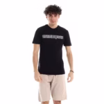 ⁦تيشرت رجالي نص كم حوض قطن  - اسود⁩ - الصورة ⁦7⁩