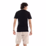 ⁦تيشرت رجالي نص كم حوض قطن  - اسود⁩ - الصورة ⁦6⁩