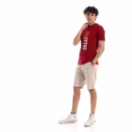 ⁦تيشرت رجالي نص كم حوض قطن - نبيتي⁩ - الصورة ⁦2⁩