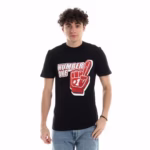 تيشرت رجالي نص كم حوض قطن  - اسود