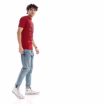⁦تيشرت رجالي نص كم حوض قطن - نبيتي⁩ - الصورة ⁦4⁩