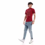 ⁦تيشرت رجالي نص كم حوض قطن - نبيتي⁩ - الصورة ⁦2⁩