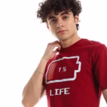 ⁦تيشرت رجالي نص كم حوض قطن - نبيتي⁩ - الصورة ⁦2⁩