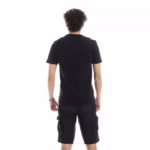 ⁦تيشرت رجالي نص كم حوض قطن  - اسود⁩ - الصورة ⁦7⁩