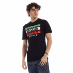 ⁦تيشرت رجالي نص كم حوض قطن  - اسود⁩ - الصورة ⁦2⁩