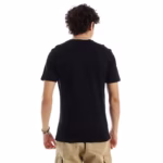 ⁦تيشرت رجالي نص كم حوض قطن  - اسود⁩ - الصورة ⁦4⁩