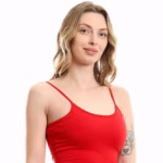 ⁦نايت شيرت قطن استريتش - احمر⁩ - الصورة ⁦4⁩