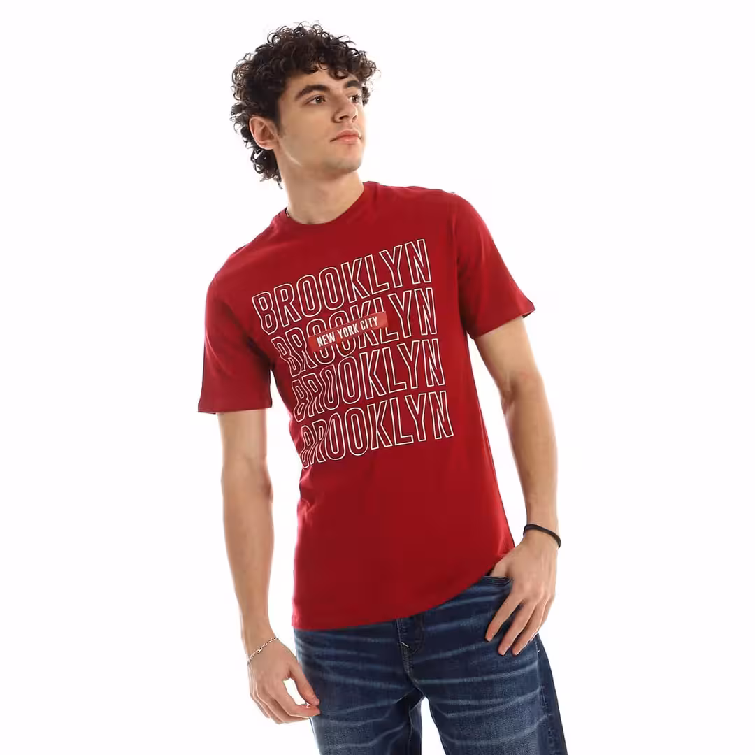 ME-40_2.avif تيشرت رجالي نص كم حوض قطن - نبيتي - الصورة 1