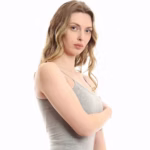 ⁦نايت شيرت قطن استريتش - رصاصي⁩ - الصورة ⁦4⁩