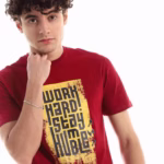 ⁦تيشرت رجالي نص كم حوض قطن - نبيتي⁩ - الصورة ⁦5⁩