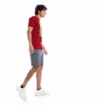 ⁦تيشرت رجالي نص كم حوض قطن - نبيتي⁩ - الصورة ⁦4⁩