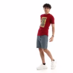 ⁦تيشرت رجالي نص كم حوض قطن - نبيتي⁩ - الصورة ⁦6⁩