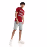 ⁦تيشرت رجالي نص كم حوض قطن - نبيتي⁩ - الصورة ⁦4⁩