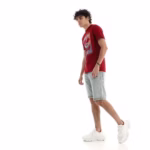 ⁦تيشرت رجالي نص كم حوض قطن - نبيتي⁩ - الصورة ⁦2⁩