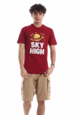 ⁦تيشرت رجالي نص كم حوض قطن - نبيتي⁩ - الصورة ⁦2⁩