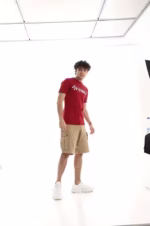 ⁦تيشرت رجالي نص كم حوض قطن - نبيتي⁩ - الصورة ⁦5⁩